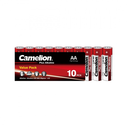 Батарейка CAMELION Plus Alkaline LR6-SP10-DA 10 шт. в плёнке фото 2