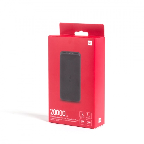 Портативный внешний аккумулятор Xiaomi Redmi Power Bank 20000mAh (18W Fast Charge) Черный фото 4