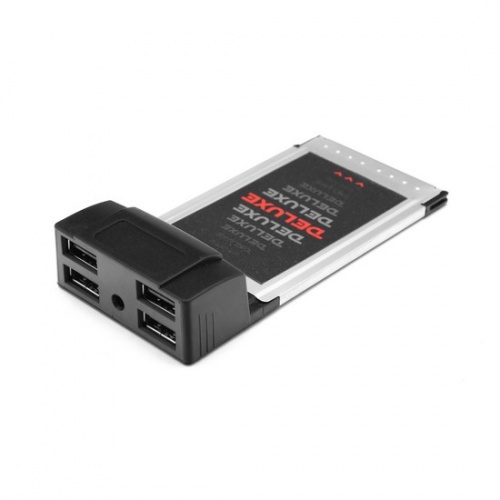 Адаптер Deluxe DLA-UH4 PCMCI Cardbus на USB HUB 4 Порта фото 2