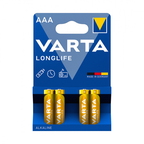 Батарейка VARTA Longlife Micro 1.5V - LR03/ AAA (4 шт) Батарейка VARTA Longlife Micro 1.5V - LR03/ AAA (4 шт)