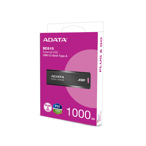 Внешний SSD диск ADATA 1TB SC610 Черный фото 4