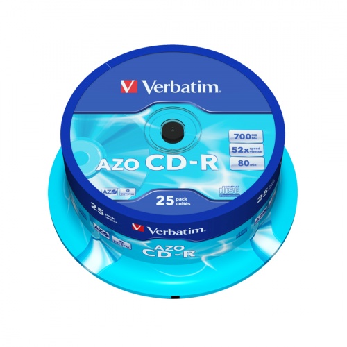 Диск CD-R Verbatim (43352) 700MB 25штук Незаписанный фото 3