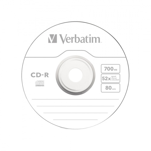 Диск CD-R Verbatim (43351) 700MB 50штук Незаписанный фото 2