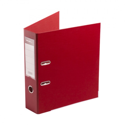 Папка-регистратор Deluxe с арочным механизмом, Office 3-RD24 (3" RED), А4, 70 мм, красный фото 2