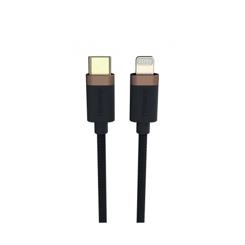Интерфейсный кабель Duracell USB9012A USB-C to Lightning Черный фото 2