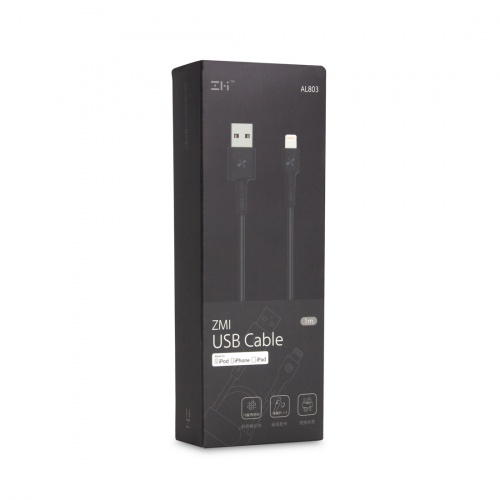 Интерфейсный Кабель USB/Lightning Xiaomi ZMI AL803/AL805 MFi 100 см Черный фото 4