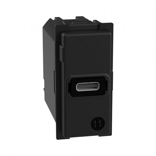 Зарядное устройство Bticino K4192C Living Now USB Стандарт С 3000мА 1 модуль черный фото 2
