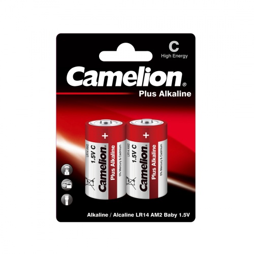 Батарейка CAMELION Plus Alkaline LR14-BP2 2 шт. в блистере фото 2