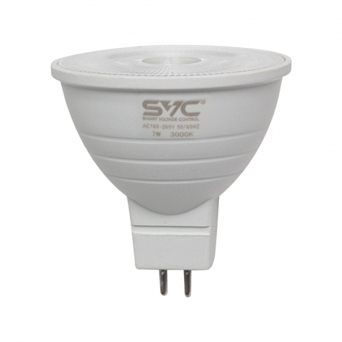 Эл. лампа светодиодная SVC LED JCDR-7W-GU5.3-3000K, Тёплый фото 2