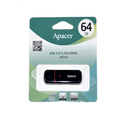 USB-накопитель Apacer AH333 64GB Чёрный фото 4