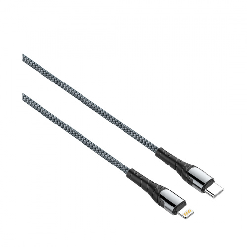 Интерфейсный кабель LDNIO Type-C to Lightning LC112 30W Fast Charging FDY 2м Серый фото 4