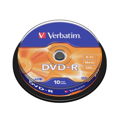 Диск DVD-R Verbatim (43523) 4.7GB 10штук Незаписанный фото 3