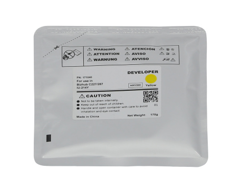 Девелопер IU-214Y для KONICA MINOLTA Bizhub C227/C287 (CET) Yellow, 170г, 90000 стр., CET171040