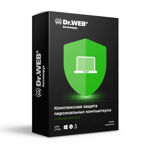 Антивирус Dr.Web Security Space 24М 5 ПК новая лицензия