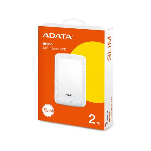 Внешний жёсткий диск ADATA HV300 2TB Белый фото 4