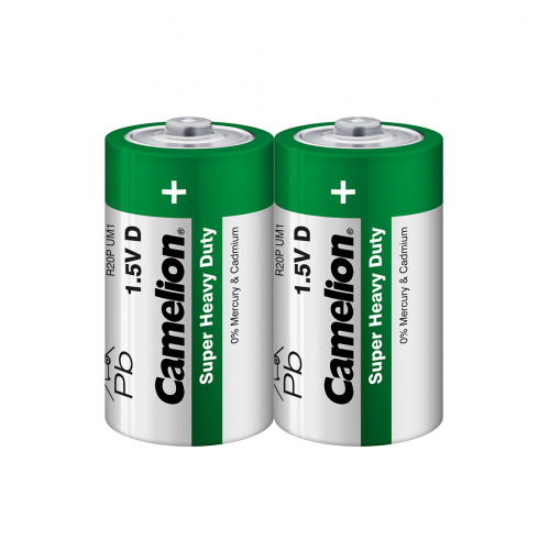 Батарейка CAMELION Super Heavy Duty R20P-SP2G 2 шт. в плёнке