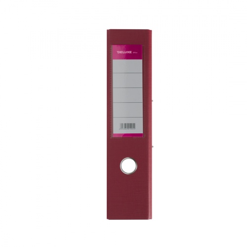 Папка-регистратор Deluxe с арочным механизмом, Office 3-WN8 (3" WINE), А4, 70 мм, бордовый фото 4