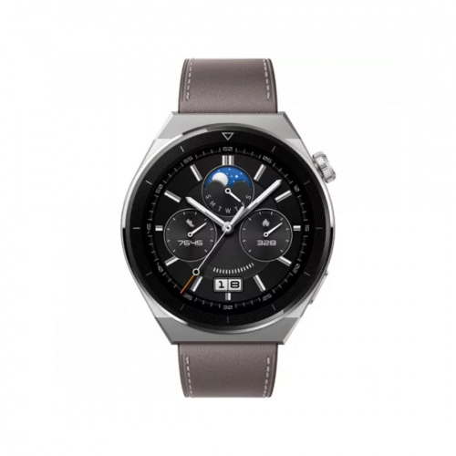 Смарт часы Huawei Watch GT 3 Pro ODN-B19 46mm Gray Leather Strap фото 3