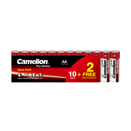 Батарейка CAMELION Plus Alkaline LR6-SP10+2 12 шт. в плёнке фото 2