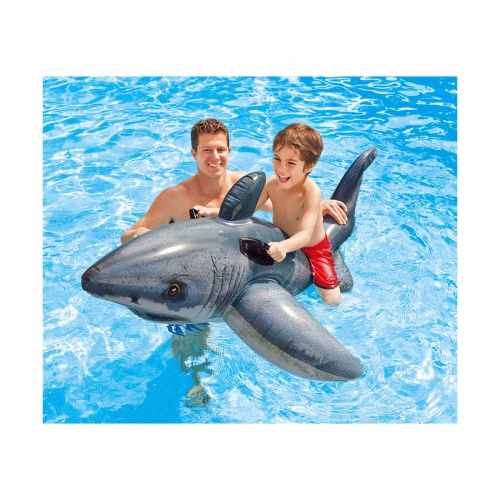 Надувная игрушка Intex 57525NP в форме акулы для плавания фото 3