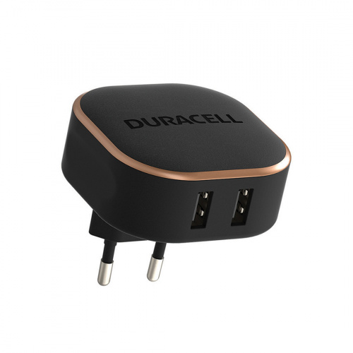 Универсальное зарядное устройство Duracell DRACUSB16-EU 24W 2хUSB-A Черный фото 2