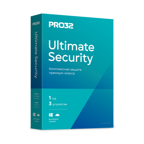 Антивирус PRO32 Ultimate Security BOX лицензия на 1 год 3ПК фото 2