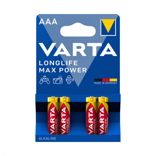 Батарейка VARTA Longlife Power Max Micro 1.5V - LR03/ AAA 4 шт в блистере фото 2