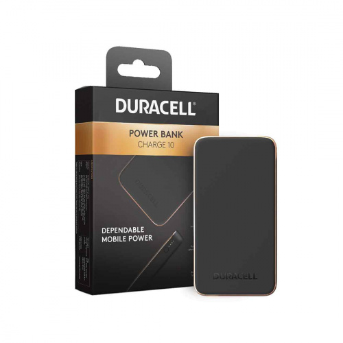 Портативный внешний аккумулятор Duracell DRPB3010A Power Bank 10000mAh Черный фото 2