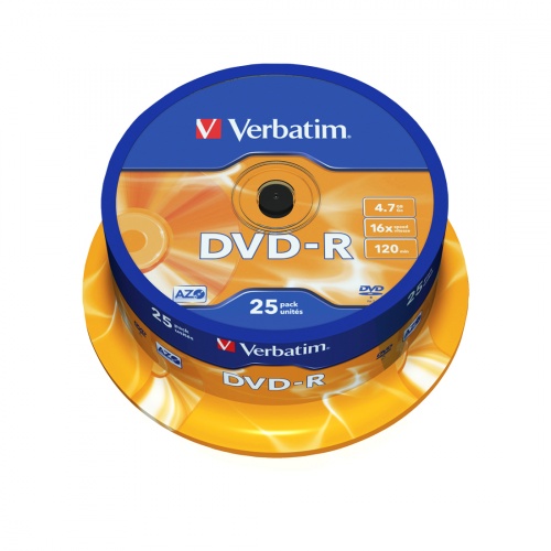 Диск DVD-R Verbatim (43522) 4.7GB 25штук Незаписанный фото 3