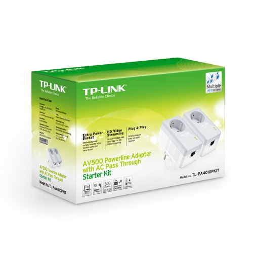 Комплект Powerline адаптеров TP-Link TL-PA4010PKIT фото 3