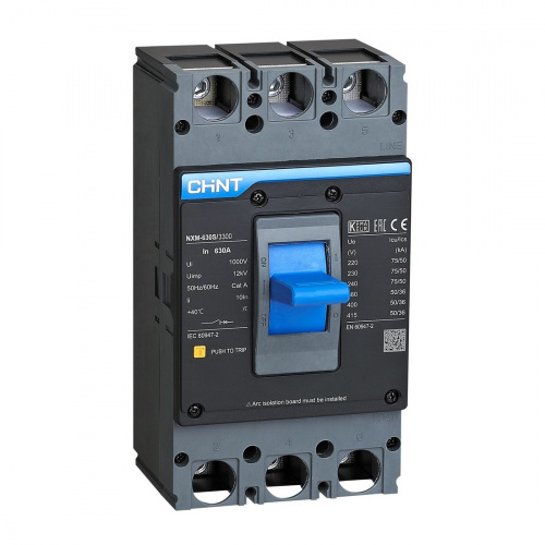 Автоматический выключатель CHINT NXM-630S/3Р 500A 50кА фото 2