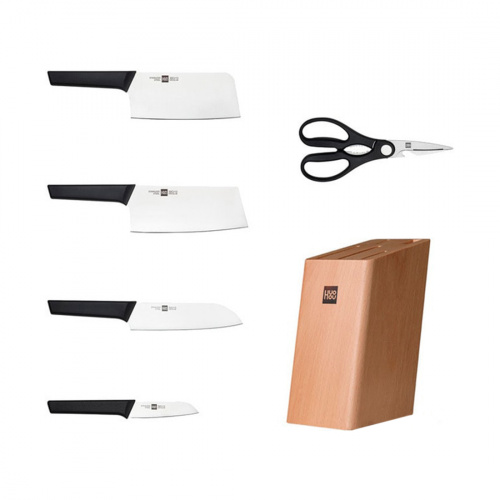 Набор ножей HuoHou Hot Youth Edition Kitchen Knife 6 Piece Set Beech Wood Edition фото 4