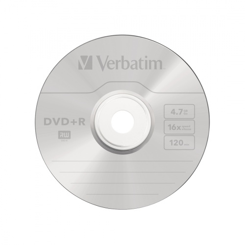 Диск DVD+R Verbatim (43498) 4.7GB 10штук Незаписанный фото 2