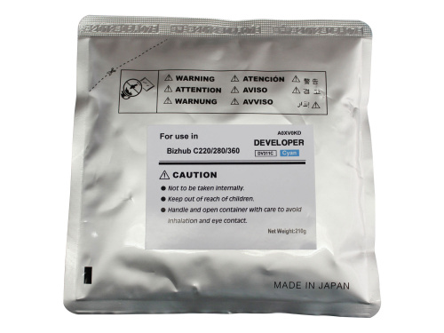 Девелопер для KONICA MINOLTA Bizhub C220/C280/C360 (CET) Cyan, 210г/пак, 114000 стр., CET8433 Девелопер для KONICA MINOLTA Bizhub C220/C280/C360 (CET) Cyan, 210г/пак, 114000 стр., CET8433