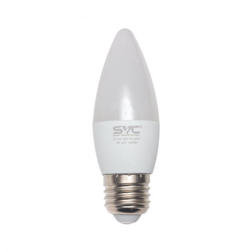 Эл. лампа светодиодная SVC LED C35-7W-E27-6500K, Холодный фото 2