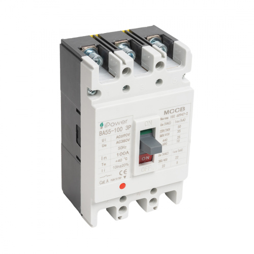 Автоматический выключатель iPower ВА55-100 3Р 100А фото 2
