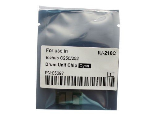 Чип драм-юнита для KONICA MINOLTA Bizhub C250/C252 (CET) Cyan, (WW), 45000 стр., CET5697 Чип драм-юнита для KONICA MINOLTA Bizhub C250/C252 (CET) Cyan, (WW), 45000 стр., CET5697