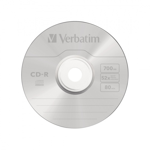 Диск CD-R Verbatim (43343) 700MB 50штук Незаписанный фото 2