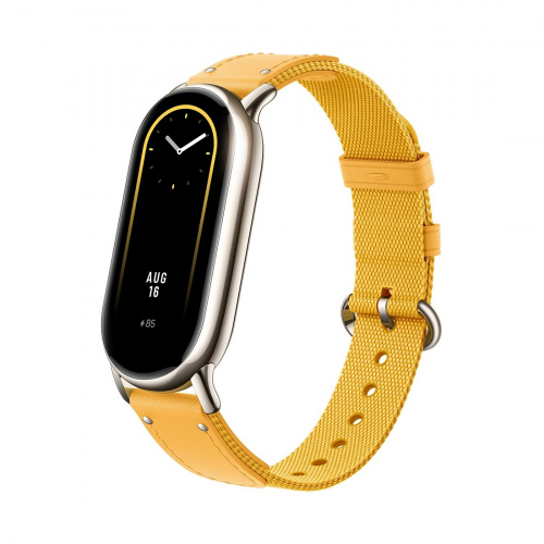 Сменный плетёный браслет для Xiaomi Smart Band 8 Yellow фото 2