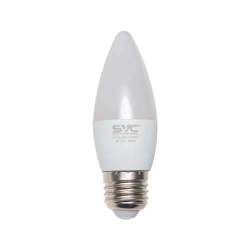 Эл. лампа светодиодная SVC LED C35-7W-E27-3000K, Тёплый Эл. лампа светодиодная SVC LED C35-7W-E27-3000K, Тёплый