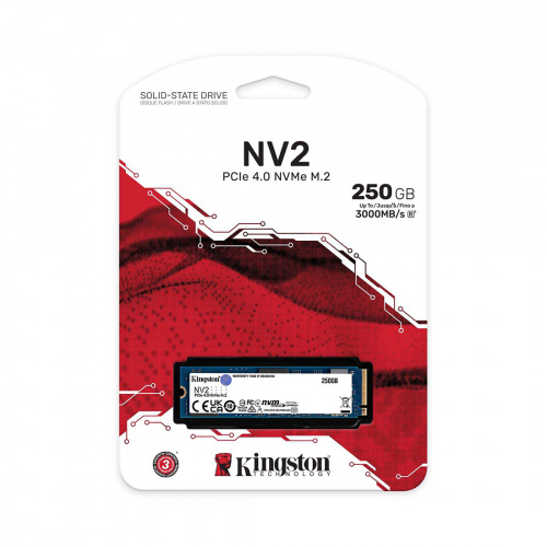 Твердотельный накопитель SSD Kingston NV2 SNV2S/250G M.2 NVMe PCIe 4.0x4 фото 4
