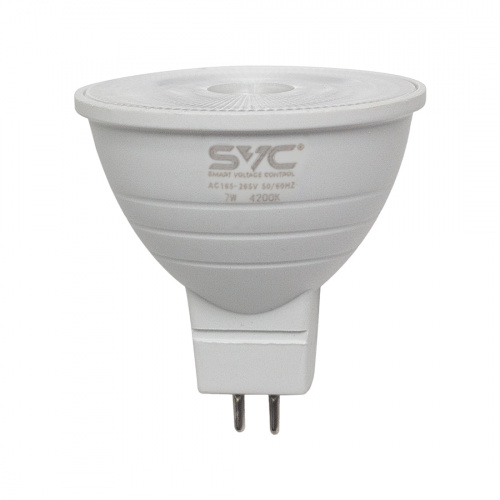 Эл. лампа светодиодная SVC LED JCDR-7W-GU5.3-4200K, Нейтральный фото 2