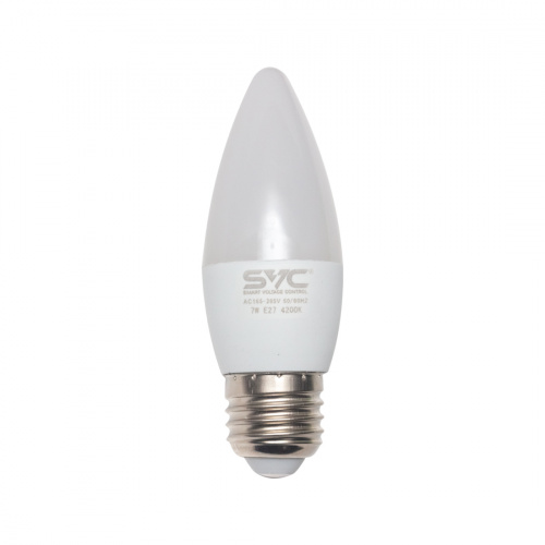 Эл. лампа светодиодная SVC LED C35-7W-E27-4200K, Нейтральный Эл. лампа светодиодная SVC LED C35-7W-E27-4200K, Нейтральный