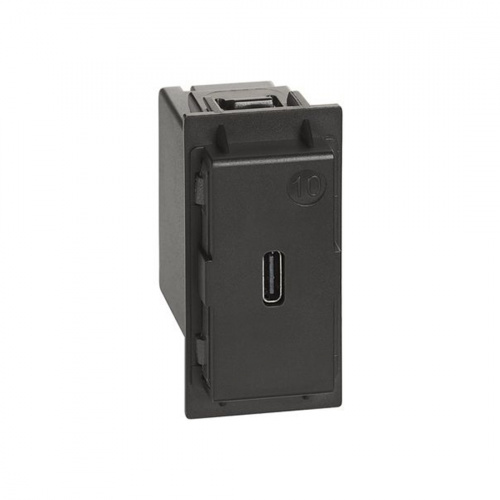 Зарядное устройство Bticino K4286C1 Living Now USB Стандарт С 1500мА 1 модуль черный фото 2
