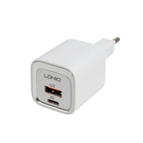 Универсальное зарядное устройство LDNIO A2318M MFI 20W USB-А, USB-C Белый фото 2