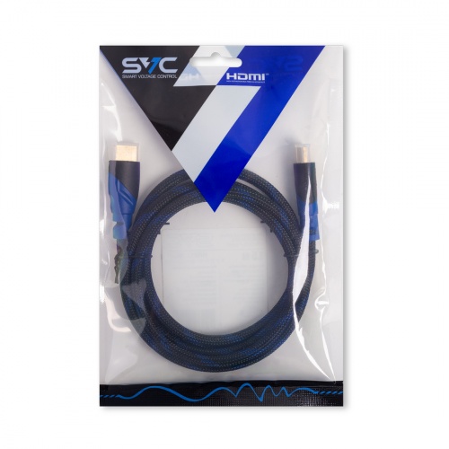 Интерфейсный кабель HDMI-HDMI SVC HR0150BL-P, 30В, Синий, Пол. пакет, 1.5 м фото 4