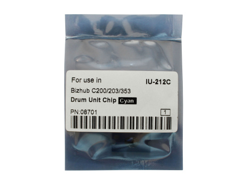 Чип драм-юнита для KONICA MINOLTA Bizhub C200/C200E/C203/C253/C353 (CET) Cyan, (WW), 90000 стр., (унив.), CET8701