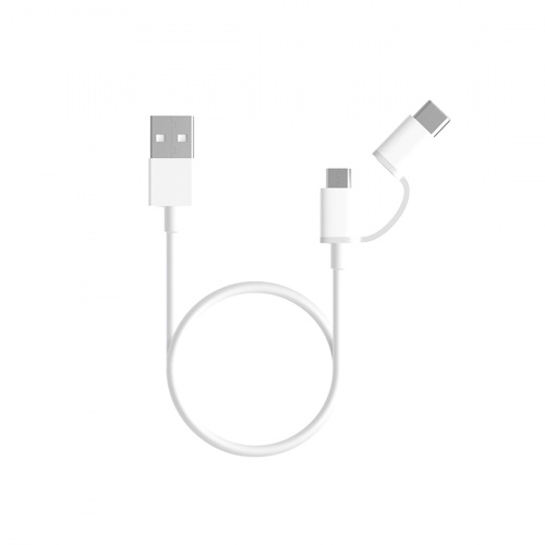 Интерфейсный кабель Xiaomi 30cm MICRO USB and Type-C Белый фото 2