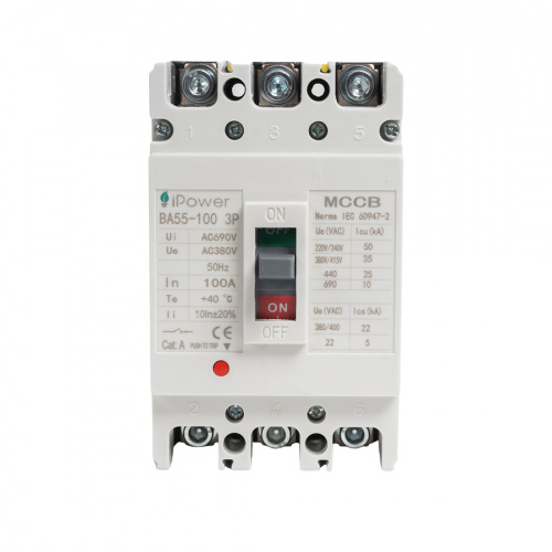 Автоматический выключатель iPower ВА55-100 3Р 100А фото 3