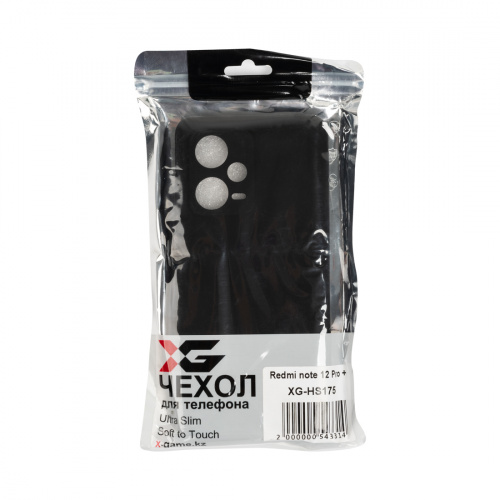 Чехол для телефона XG XG-HS175 для Redmi note 12 Pro + Силиконовый Чёрный фото 4